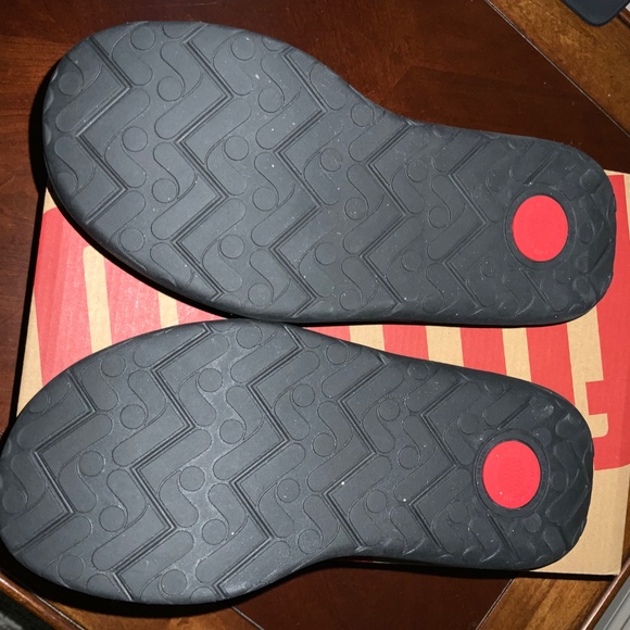 FITFLOP BLACK TOE POST RECOVERY SANDALS SIZE 8 / 39 - Picture 4 of 9